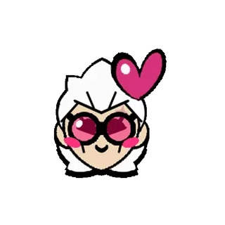 🥰 Belle Brawl Stars 贝儿, 荒野乱斗, 电子游戏, 角色, 爱心 telegram sticker