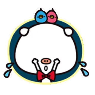 😭 Maiale, Cartone animato, Adesivo, Animale, Carino telegram sticker