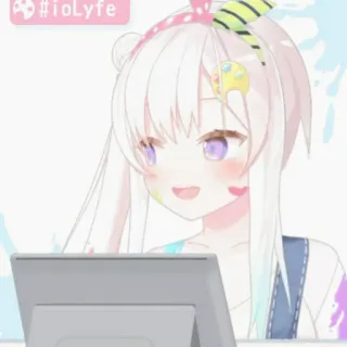 🐇 #ioLyfe Ragazza anime, Vtuber, Arte digitale, Illustrazione, Cartone animato telegram sticker