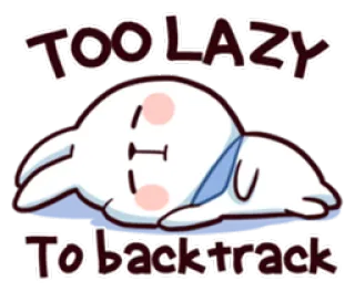 ☹ TOO LAZY To backtrack faul, niedlich, Cartoon, Faultier, müde, erschöpft, Aufschieberitis telegram sticker