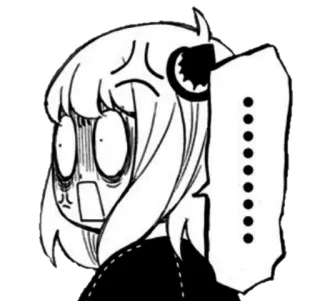 😳 Anya Forger Spy x Family Anime, Spy x Family, Anya Forger, Impactado/a, Sorprendido/a telegram sticker
