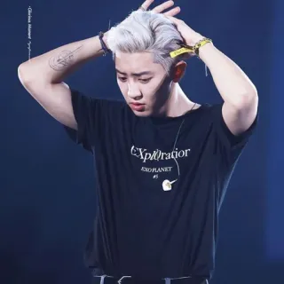 😟 Exploration K-pop, cantante, masculino, ídolo, Chanyeol, EXO telegram sticker
