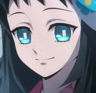 🍥 anime, dziewczyna, uśmiechnięta, portret telegram sticker