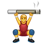 🚬 angkat besi, emoji, olahraga, olahraga, kebugaran, powerlifting whatsapp sticker
