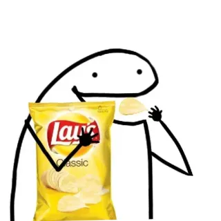 ☁️ Lays Classic Мультфильм, Lays, Классический, Чипсы, Закуска, Еда whatsapp sticker