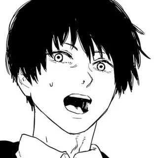 😲 Asa Mitaka Chainsaw Man 动漫, 漫画, 链锯人, 三鹰朝 whatsapp sticker