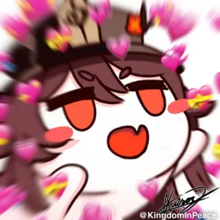 🧬 @KingdomInPeace Anime, Amore, Cuori, Fanart, Carino, Cartoni animati telegram sticker