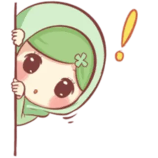 🙄 Cartoon, Mädchen, Ausruf, Süß, Anime whatsapp sticker