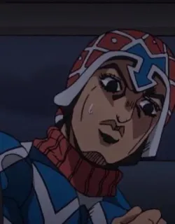 🤨 Guido Mista JoJo's Bizarre Adventure Anime, Manga, JoJo's Bizarre Adventure, Guido Mista, Expressie, Personage, Grappig telegram sticker