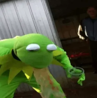 🤢 Kermit the Frog カーミット, パペット, 緑, 病気, 吐き気 telegram sticker