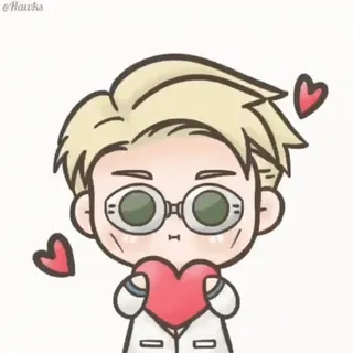 ❤️ Nanami Kento Jujutsu Kaisen Anime, Nanami Kento, Jujutsu Kaisen, schattig, hart, Chibi, Sticker telegram sticker