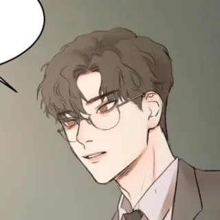 🧋 anime, manga, manhwa, character, portrait, glasses, art telegram sticker