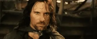 😎 Aragorn Lord of the Rings fantasy, film, personaggio, Viggo Mortensen telegram sticker