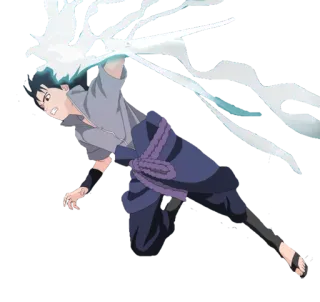 🐦 Sasuke Naruto Anime, Ninja, Rayo, Lucha, Dibujos animados telegram sticker