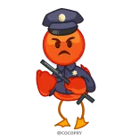 😡 生气, 警官, 警察, 愤怒的警察, 警棍 whatsapp sticker