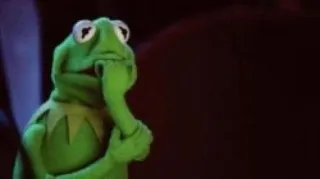 🌚 Kermit Kermit the Frog, muppet, thinking, green, puppet, meme telegram sticker