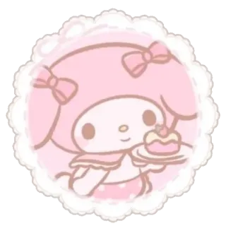 🌸 My Melody 마이멜로디, 산리오, 귀여운, 만화, 카와이, 디저트 whatsapp sticker