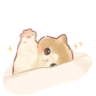 👋 kopebeans kucing, lucu, hewan, stiker, kartun whatsapp sticker