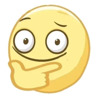 🤔 絵文字, 考え中, 表情, 思案 whatsapp sticker