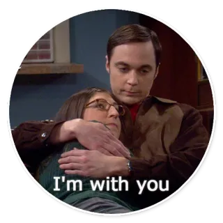 👫 I'm with you serie de televisión, relación, amistad, consuelo, amor whatsapp sticker