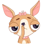 😪 Hund, Chihuahua, süß, Tier, Cartoon, Geste, lustig whatsapp sticker