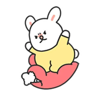 💬 kelinci, kartun, lucu, binatang, stiker telegram sticker