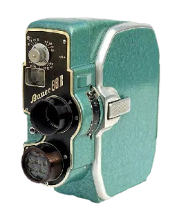 📹 Bauer 88H câmera, vintage, filme, retrô, tecnologia whatsapp sticker