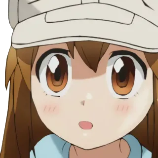 😧 Platelet Cells at Work! Anime, Cells at Work, Plaqueta, Kawaii, Fofo telegram sticker