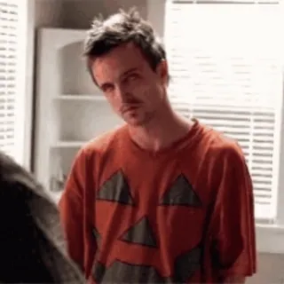 ๐ Jesse Pinkman Breaking Bad jesse pinkman, breaking bad, halloween, pumpkin, tv show whatsapp sticker