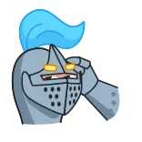 🤦♂️ caballero, armadura, casco, personaje, dibujo animado telegram sticker