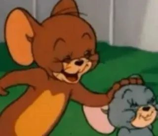 🤍 Jerry Mouse Tom and Jerry 만화, 쥐, 우정, 애니메이션, 고전, 코미디 telegram sticker