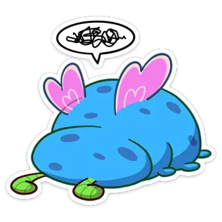 🤦‍♀️ cartoon, monster, blue, confused, scribble, cute telegram sticker