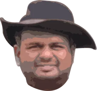 😐 man, hat, person, portrait, adult, face telegram sticker
