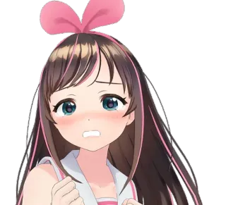 😢 Kizuna AI Anime, Youtuber virtuale, VTuber, Kizuna Ai, Carino, Triste, Imbarazzato telegram sticker