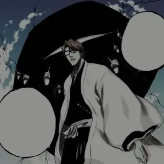 🧬 Sosuke Aizen Bleach Anime, Manga, Aizen, Sōsuke, Capitán telegram sticker