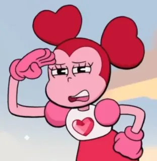 😶 Spinel Steven Universe cartoon, animated, character, pink, Spinel, Steven Universe, sad whatsapp sticker