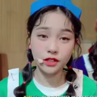 💚 지하 & 이브 korean girl, girl, pigtails, cute telegram sticker