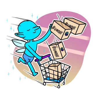🍎 BUNDIE hada, compras, paquetes, carrito, lote, caja telegram sticker