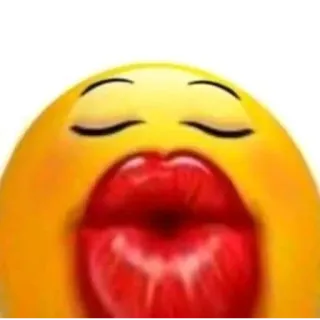 👅 Emoji kiss, emoji, love, lips, romantic, affection telegram sticker