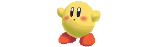 🌟 Kirby Kirby, Videospielcharakter, Nintendo, Gelber Kirby, Niedlich whatsapp sticker