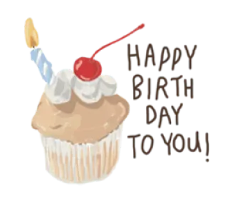 ❤️ HAPPY BIRTHDAY TO YOU! день рождения, капкейк, праздник, торт, счастливый telegram sticker