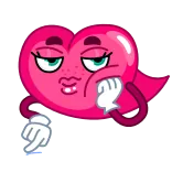 😘 heart, cartoon, emoji, love, cute, character whatsapp sticker