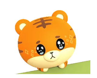 🥺 老虎, 动物, 可爱, 卡通, 卡哇伊, 贴纸 telegram sticker