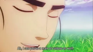 😂 Ah, I see you're a man of culture as well. Anime, Kultur, Meme, Kenner telegram sticker