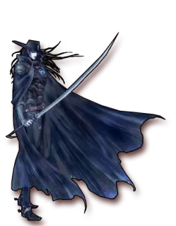 🗡 espadachim, anime, sombrio, capa, espada, guerreiro telegram sticker