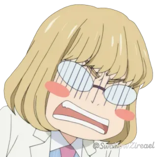 😠 @Swam Anime, Hoạt hình, Nhân vật, Biểu cảm, Cảm xúc, Khuôn mặt telegram sticker