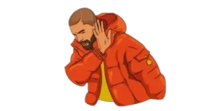 💧 meme, drake, rejecting, no whatsapp sticker