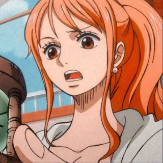 🍊 Nami One Piece 애니메이션, 원피스, 나미, 해적, 만화 telegram sticker
