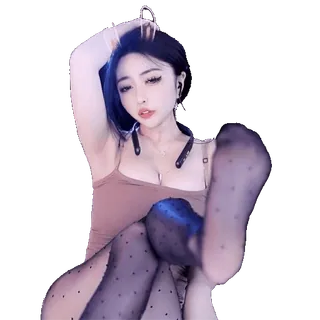 🤐 femme, pose, asiatique, fille, bas whatsapp sticker