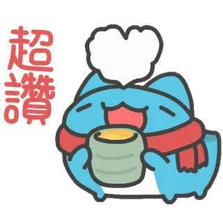 👍 超讚 Katze, süß, Tee, kawaii, Tier, Aufkleber, Cartoon whatsapp sticker